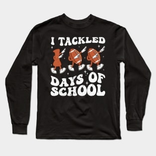 i tackled 100 days of school retro vintage Long Sleeve T-Shirt